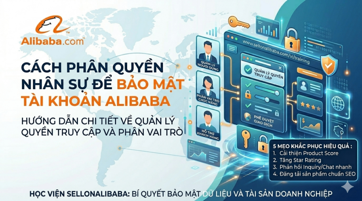 Cách phân quyền nhân sự để bảo mật tài khoản Alibaba