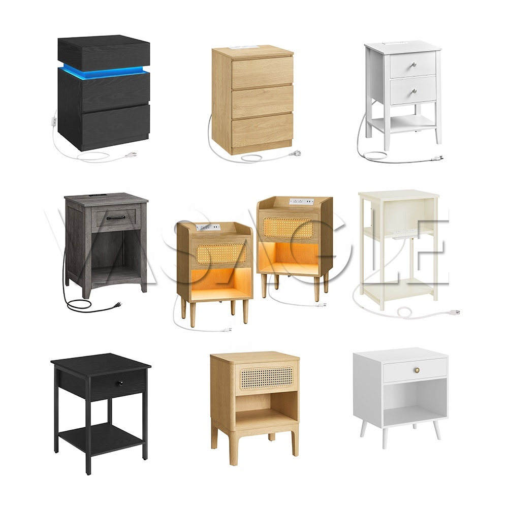 现代木制床头柜